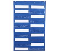 ifundom Porte-Bandes Transparentes Suspendues pour Affiches Murales 10 Pochettes Pliables Bleu Matériel Pédagogique pour Classe et Maison Supports D’Apprentissage pour Vocabulaire et
