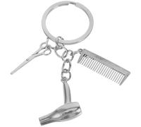 ifundom Porte-Clés Coiffeur Pendentif Sèche-Cheveux en Métal Lisse Accessoire Styliste Capillaire Original Bijou Décoratif pour Paquet et Clés Présent Unique pour Coiffeurs 1 Pièce