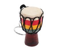 ifundom Porte-Clés Instrument Africain Djembé Pendentif Décoratif en Bois Naturel, Mini-Ornement Tambour à Main pour Paquet à Dos et Souvenirs de Voyage