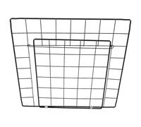 ifundom Porte Grillagée pour Cage Chat en Maille Noire 35X35 CM Modulable à Ouverture Intérieure pour Enclos Animaux et Accessoires Chenil
