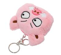 ifundom Porte-Monnaie Peluche Cochon Rose avec Fermeture Éclair pour Petites Filles, Joli Petit Portefeuille pour Rangement de Petits Objets et Rouge à Lèvres