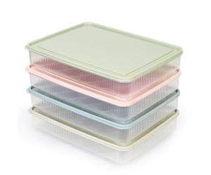 ifundom Porte-œufs en Plastique Transparent Rose 24 Compartiments en Grille, Protection les Chocs, Boîte de Rangement pour Réfrigérateur Pratique et Solide
