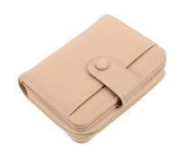ifundom Portefeuille Compact pour Femmes en PU Beige avec Soufflet Accordéon et Multiples Emplacements pour Cartes, Design et Fabrication Soignée