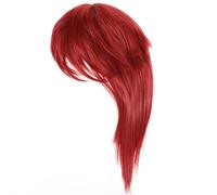 ifundom Postiche Mulet Rouge Foncé Cosplay pour Hommes Fil Résistant à Haute Température, Confortable et Anti-chute, pour Performances et Déguisements Manga