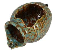 ifundom Pot Céramique Fontaine Décorative Cascade d'eau pour Aménagement Paysager Accessoire pour Bassin à Poissons Intérieur et Extérieur Taille 12.4 * 9.8 * 9Cm