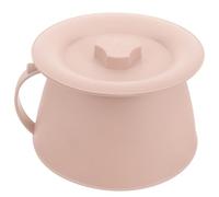 ifundom Pot de Chambre en Plastique Épais avec Couvercle, Réutilisable et Facile à Nettoyer, Forme Ronde avec Base Plate, pour Personnes Âgées et Femmes Enceintes