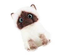 ifundom Poupée en Peluche Chat Siamois Mignonne, Décorative Coton PP Doux, Toucher Confortable, pour Chambre D'garçon et Filles ou Décoration Maison
