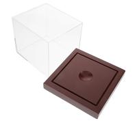 ifundom Présentoir de Baseball Transparent avec Base en Boîte de Solide pour Souvenirs et Figurines Vitrine Multifonctionnelle pour