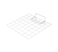 ifundom Présentoir de Comptoir en Métal Blanc 35x35 Cm, 2 Pièces, Étagère de Présentation Grille Creuse, Support de Rangement Polyvalent pour Exposition de Photos, Accessoires et Œuvres