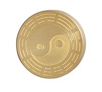 ifundom Presse-Papier Rond en Laiton Massif, Poids du Papier pour Calligraphie Chinoise, Accessoire De Bureau Lisse Et Portable, Utilisation pour Peinture Et Écriture, Présent pour Amateurs d'art