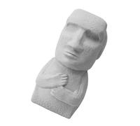 ifundom Presser Moai Anti-Stress en TPR Gris, Accessoire de Farce Amusant Compact et Portable, Soulagement du Stress pour Adultes et Garçon et Filles, pour Bureau et Détente