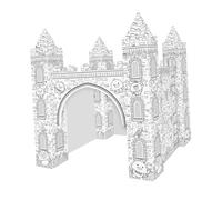 ifundom Puzzle 3D à Colorier pour Garçon et Filles - Château en Papier DIY, Matériau Solide, Ensemble Créatif de Coloriage, Jeu Éducatif pour Fêtes et Activités Familiales