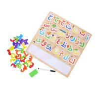 ifundom Puzzle Alphabet Arabe Bois Garçon et Filles - Jeu D’Association Lettres et Chiffres Jouet Éducatif Montessori Développement Cognitif Coordination Œil-Main Préscolaire