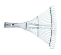 ifundom Râteau de Jardin en Métal Télescopique, Tête Réglable 22 Dents en Acier Plat, Manche Ergonomique, Nettoyage de Feuilles Mortes Le Jardin