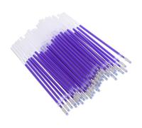 ifundom Recharge Stylo Textile Effaçable à la Chaleur 100 Pièces Encre Bleue Invisible Fine Pointe Compatible Coton Polyester Marquage Précis pour Couture Broderie Patchwork