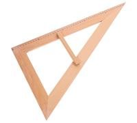 ifundom Règle de Classe en Bois Dur 1 Pièce Grand Format Semi-Circulaire Outil Pédagogique pour Enseignant Instrument de Mesure pour Menuisier Matériel Éducatif Géométrie