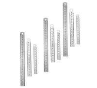ifundom Règles en Acier Inoxydable Outil de Mesure Précis 15-30cm Lot de 9 pour Étudiants pour Classes de Mathématiques et Bureaux
