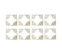 ifundom Rondelles de Bois Creuses Décoratives 100 Pcs Tranches en Bois Naturel pour DIY Protection D’Angle pour Livres Coffrets et Scrapbooking Accessoires Artisanaux pour Décoration