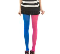 ifundom Rose Rouge Femmes Collants Pleine Longueur Deux Collants Toniques Costume Legging Taille Deux Couleurs Dames Partie Legging Bas