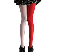ifundom Rose Rouge Femmes Collants Pleine Longueur Deux Collants Toniques Costume Legging Taille Deux Couleurs Dames Partie Legging Bas