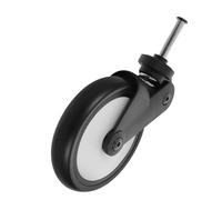 ifundom Roues de Remplacement Avant en Caoutchouc Haute Élasticité Support Pivotant pour Poussettes Roue Unique pour Trotteurs Maniabilité Optimale en Milieu Urbain