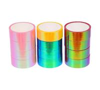ifundom Rouleaux de Ruban Adhésif Pe Arc-en-ciel Holographique Lot de 12 Haute Viscosité et Étanche Couleur Aléatoire pour Scrapbooking et Décoration Créative
