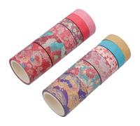 ifundom Ruban Adhésif Décoratif en Papier Washi 12 Pcs, Ensemble Créatif pour Cahier et Diy, Motif Sakura Japonerie, Adhésif Repositionnable sans Trace, Scrapbooking et Loisirs Créatifs
