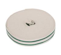 ifundom Ruban Coton à Rayures, Ruban Rayé en Coton, Vert, Doux, Couleur Vive, Non Décolorant, pour Projets Créatifs et Décoration de Bouteille, Noël, 1 Rouleau