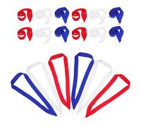 ifundom Rubans de Médailles 30 Pièces avec Clips Métalliques, Lanières aux Trois Couleurs Rouge, Bleu et Blanc 2,5 Cm X 85 Cm, Cordons de Récompense pour Compétitions Sportives,