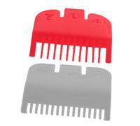 ifundom Sabots de Tondeuse Multi-usages Gris et Rouge, Accessoires de Coupe de Cheveux Précis, Guides Pratiques pour Tondeuse Professionnelle, Kit 2 Pièces pour Coiffure à Domicile