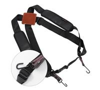 ifundom Sangle pour Tambour Djembé en Polyester et Cuir, Double Épaule Réglable, Noire et Marron, Accessoire de Percussion pour Transport Confortable et Jeu Debout, Fournitures