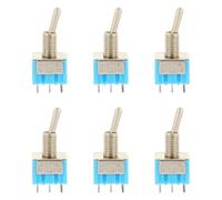 ifundom Sélecteur à Bascule pour Guitare Électrique 6 MM 3 Positions 6 Broches en Métal 6 Pièces Accessoires pour Guitare Rock Pièces Détachées Électroniques