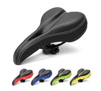 ifundom Selle de Vélo Confortable et Large en Coton Haute Élasticité Légère et Facile à Monter Adaptée pour Vélo de Montagne de Route Coussin Noir