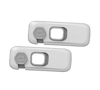 ifundom Serrures De Sécurité Pour Bébé Verrous Anti-pincement Pour Garçon Et Filles Lot De 2 Pièces Gris Clair Protection Portes Armoires Tiroirs Électroménagers Usage Domestique