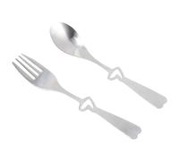 ifundom Set Couvert Mariage 4 Pièces de Cœur, Fourchette et Cuillère, Accessoire Mariage pour Présents Invités et Fêtes de Fiançailles