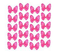 ifundom Set De 20 Élastiques pour Cheveux d'animaux Accessoires Chic pour Chiens Petits Élastiques en Corde Rose Fuchsia pour Chiots Et Animaux De Compagnie