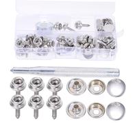 ifundom Set de Boutons Pression INOX pour Toile et Meubles Kit avec Outils Installation Résistant pour Vêtements Bâches et Ameublement