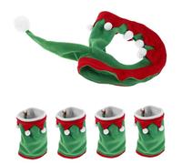 ifundom Set de Décoration de Noël pour Cheval Protection Respirantes et Chapeau Elfique Tenue Festive Complète pour Fête et