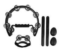 ifundom Set de Percussion Complet avec Cloches à Main Tambourin Pied et Œufs Shaker Instruments de Rythme pour Débutants et Accompagnement Musical