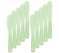 ifundom Spatules de Maquillage Outil Multifonction Lot de 10 en Silicone Vert pour Mélanger Visage, pour Usage Personnel et Salons de Réutilisable