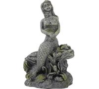 ifundom Statue de Sirène Petite Figurine Artistique Décoration Unique et Créative en Résine pour L'aménagement Paysager pour Aquarium de Votre Aquarium ou Pièce