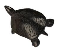 ifundom Statuette de Tortue en Obsidienne Noire, Décoratif de Bureau