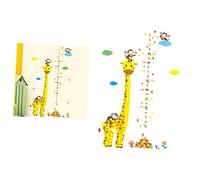 ifundom Sticker Mural Toise Murale Girafe Pour Chambre Garçon Fille Décoration Murale Garçon Fille Autocollants Dessin Animé Pvc Écologique Pour Mesurer La Croissance