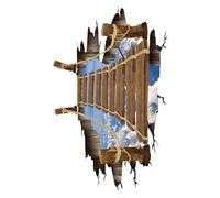 ifundom Sticker Sol 3D Effet Trompe-l'œil Antidérapant en PVC pour Salon, Décoration Intérieure Imperméable et Résistante