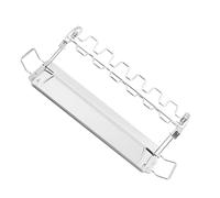 ifundom Support de Cuisson Barbecue INOX avec Plateau Étagère de Rôtissage Stable et Pratique pour Extérieur Outil Barbecue pour Poulet et Brochettes