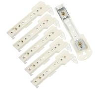 ifundom Support de Fixation Métal Blanc Rail de Rideau pour 6 Pièces | Montage Plafond ou Mural, Résistance à Corrosion, Installation Facile, Lot de 6 pour Bureau et Entreprise