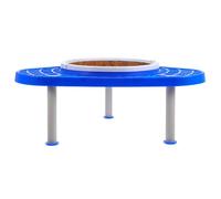 ifundom Support de Nid de Pigeon en Plastique Léger Triangulaire Cadre Lisse avec Coussin Bleu et Suspendu pour Nichoirs et Nids d'oiseaux en Intérieur