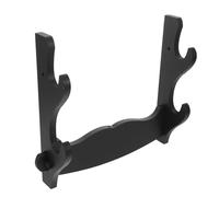 ifundom Support Mural Bois pour Flûtes et Katana Présentoir à Deux Niveaux Rangement Élégant pour Instruments à Vent et Sabres Finition Naturelle pour Décoration Intérieure