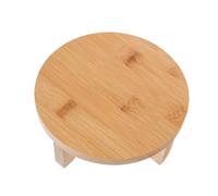 ifundom Support Pot Fleur Intérieur Rond Socle Bambou Stable Multifonction pour Plante Bougie et Plateau pour Salon Cuisine Chambre