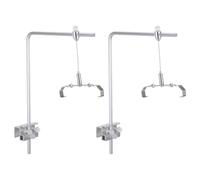 ifundom Support pour Éclairage D'aquarium Réglable en Alliage D'aluminium 20x30 Cm, Kit à Suspendre 1 Paire pour Eau Douce et Eau de Mer, Support Métallique pour Plantes et Poissons,